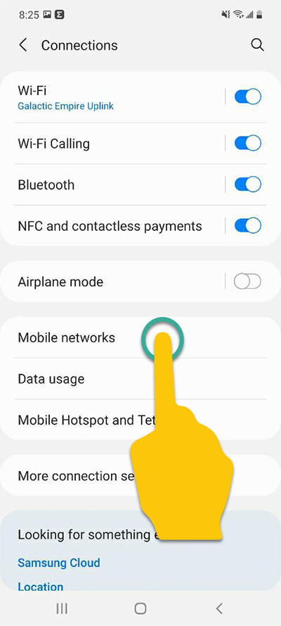 Mobile networks selection