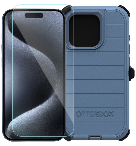 OtterBox - Defender Case for Apple iPhone 15 Pro Max - Black