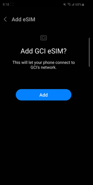 TK_Mobile_Activate Android eSIM_Click Add.png