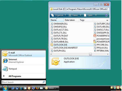 Outlook email screenshot